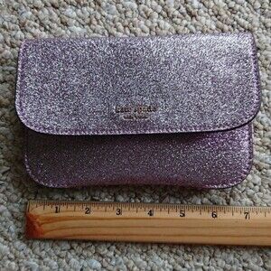 Kate Spade pink glitter clutch